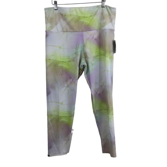 Onzie Womens White Journey Printed High-Rise Wide Waist Legging Pants Sz 1X NWT - Picture 1 of 10